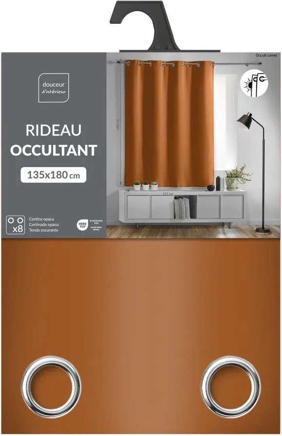 Terrakotta színű sötétítő függöny 135x180 cm Occult – douceur d'intérieur