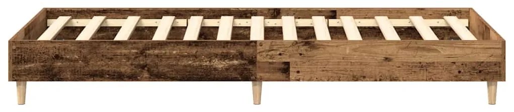 antik fa szerelt fa ágykeret matrac nélkül 75x190 cm