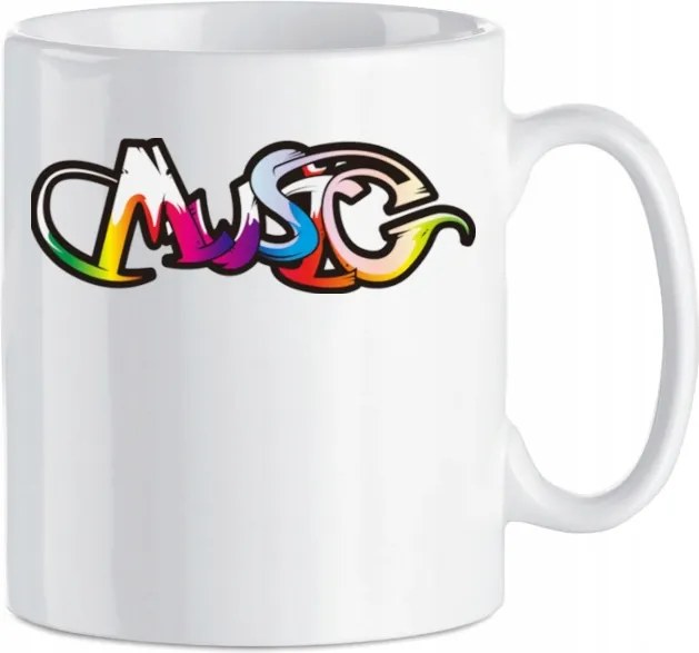 Színes bögre Music felirattal 330 ml