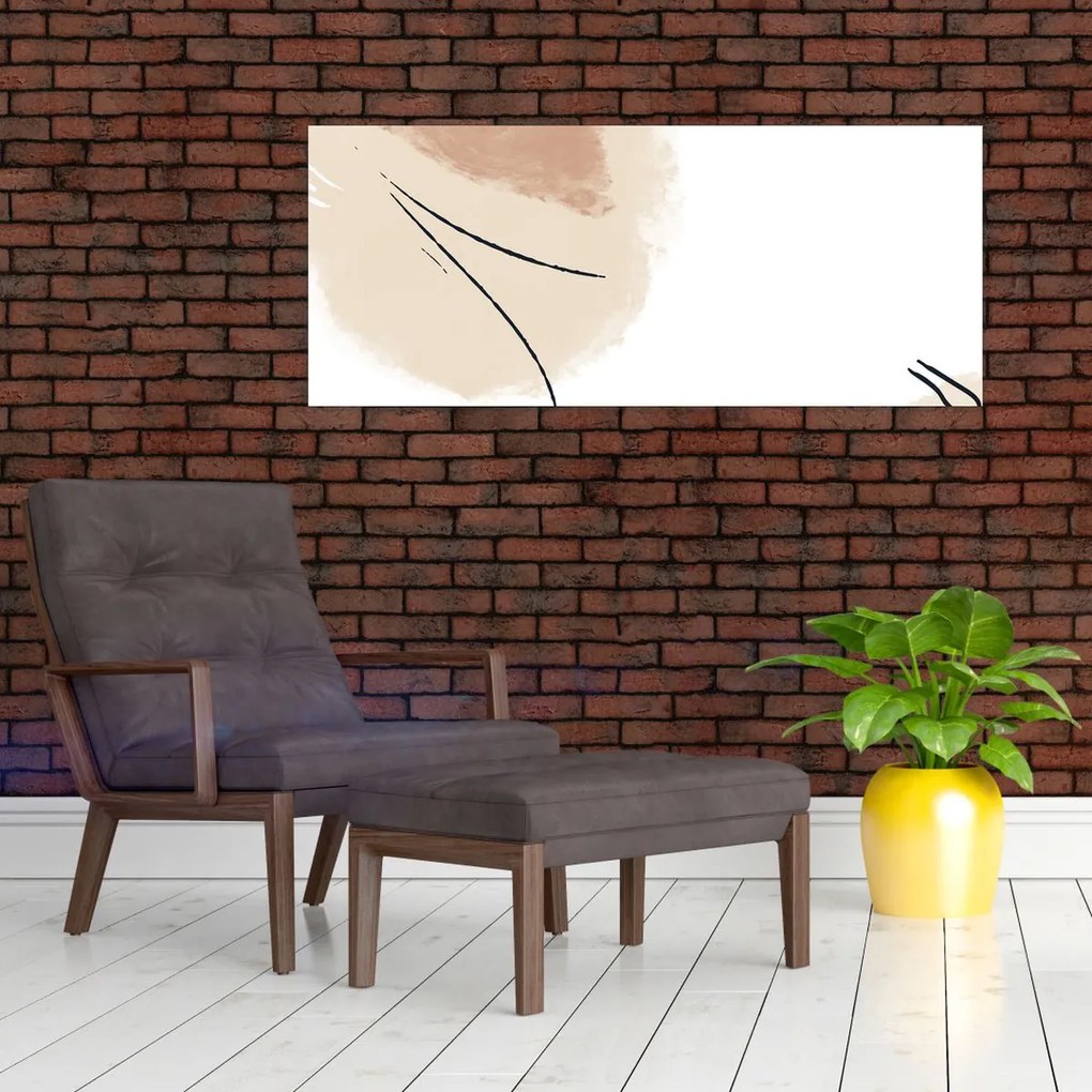 Kép - Fehér absztrakció (120x50 cm)