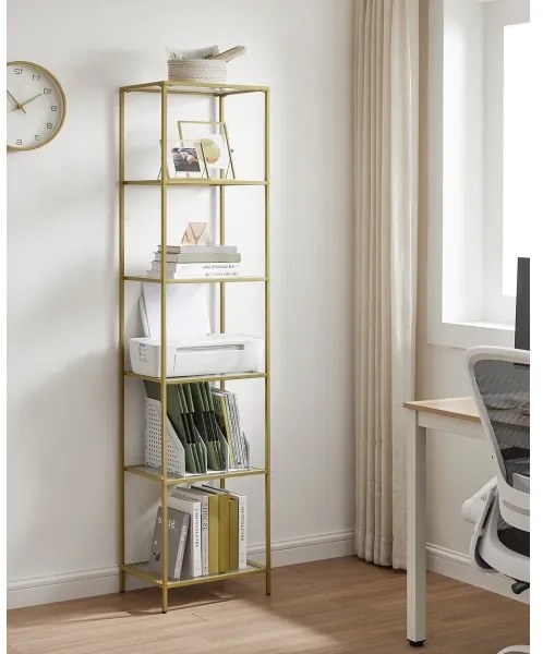 GLASY arany könyvszekrény