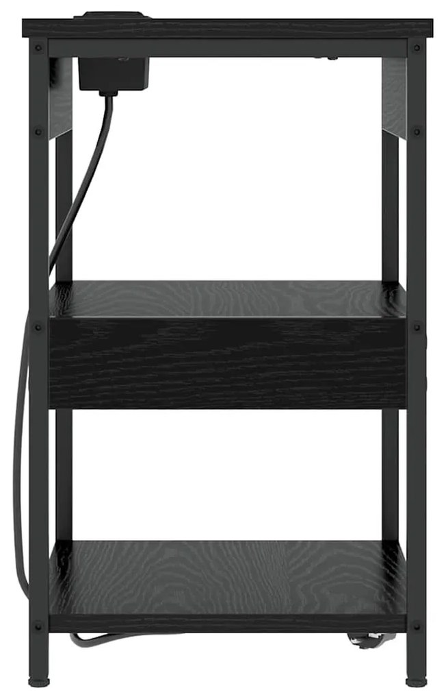 Éjjeli Szekrények 2 pcs Musta tammi 41 x 31 x 51 cm Faanyag