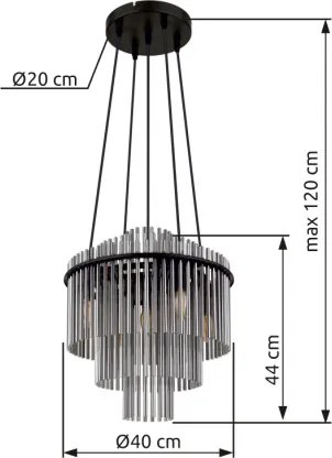GLOBO 15698H2 GORLEY Modern Függesztett Lámpa IP20
