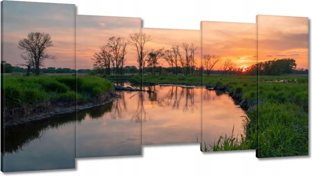 Festmények 150x80 Folyó rét