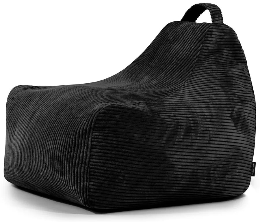 Fekete kordbársony gyerek babzsákfotel Game Amuse – SLOWDOWN