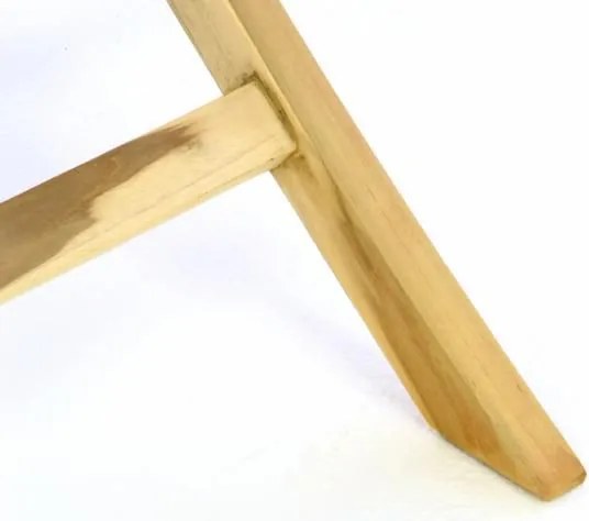 DIVERO Kerti asztal  80 cm kezeletlen teak fa