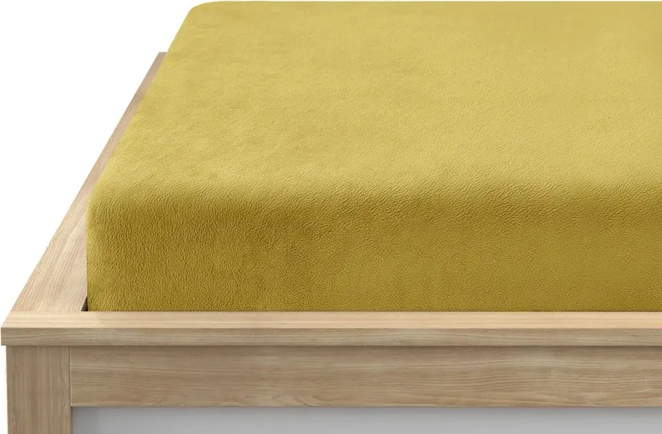 Mikroplüss lepedő SOFT 180x200 cm mustár