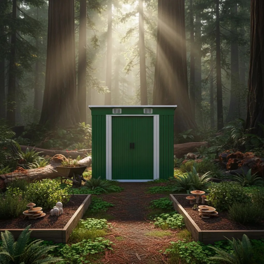 Kerti szerszámosház L, zöld Gardebruk