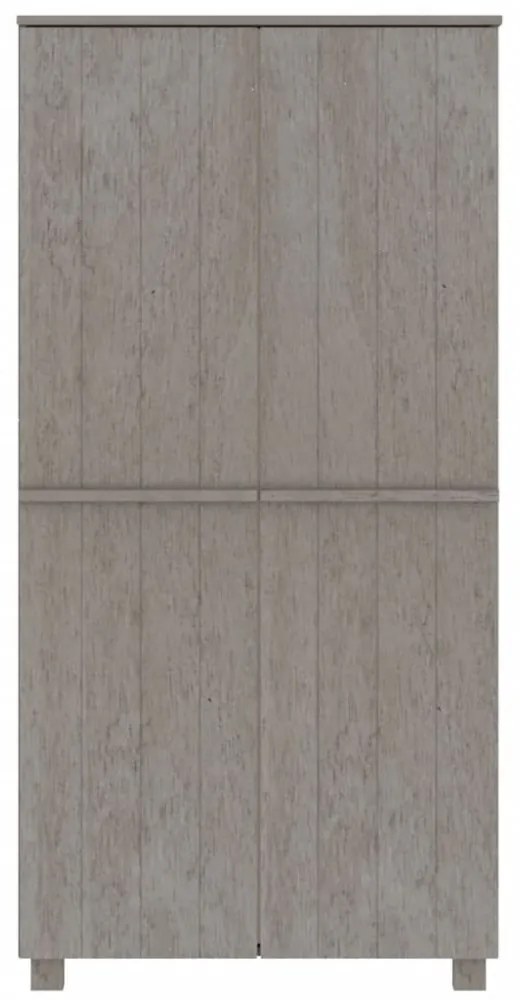 HAMAR világosszürke tömör fenyőfa gardrób 89 x 50 x 180 cm