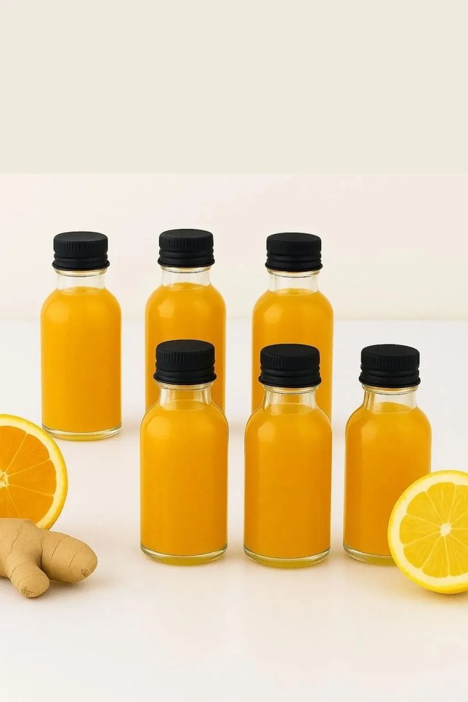 6 részes üveg palack szett 100 ml
