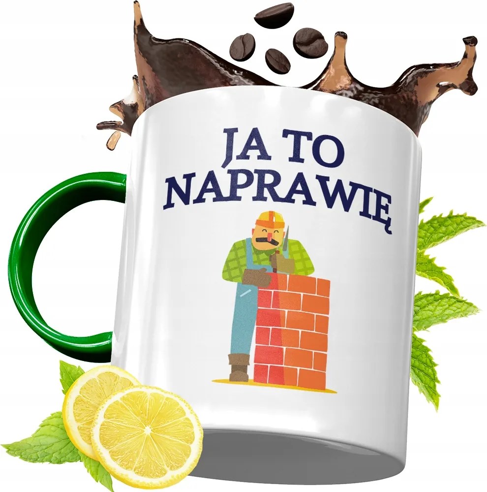 Zöld Bögre Építőknek Születésnapra Ajándék fényképes nyomtatással