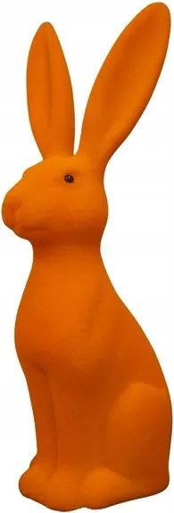 Szarvasbőr nyuszi figura narancssárga 30 cm puha húsvéti dekoráció