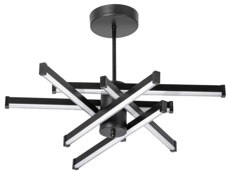 LED Csillár rúdon 6xLED/10W/230V 3000-6500K átm. 66 cm fekete