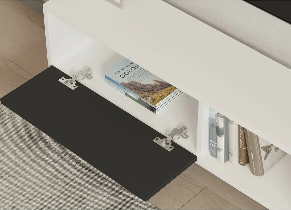 Funda antracit és fehér TV-asztal