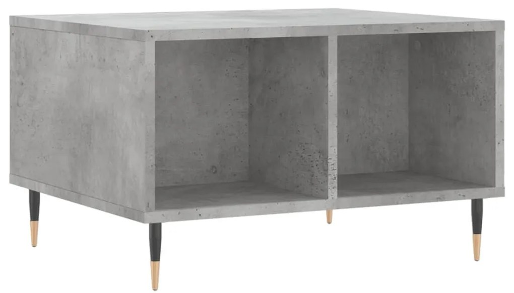 Betonszürke szerelt fa dohányzóasztal 60 x 50 x 36,5 cm