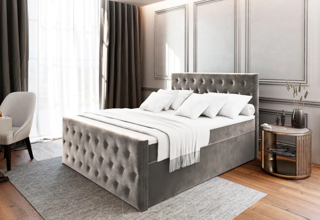 FENDI kárpitozott boxspring ágy, 160x200, casablanca 14