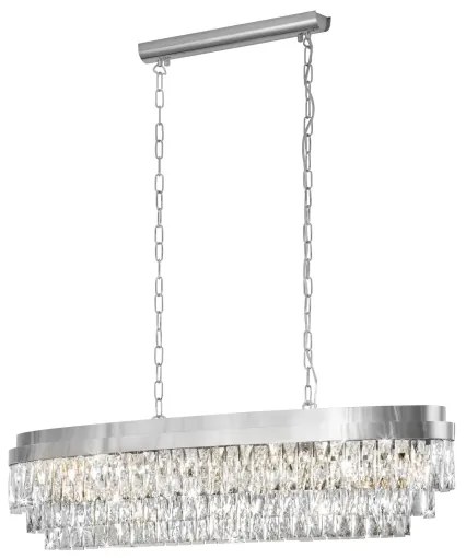 Eglo 39495 - Csillár láncon VALPARAISO 13xE14/40W/230V fényezett króm