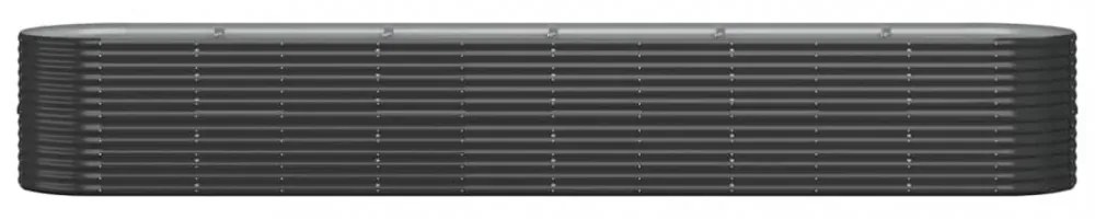 antracitszürke horganyzott acél kerti magaságyás 440x80x68 cm