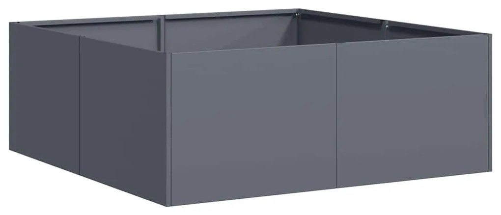 antracitszürke acél növénytartó 80x80x30 cm