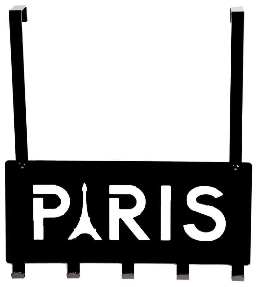 Paris fekete, ajtóra akasztható fogas 5 akasztóval - Compactor