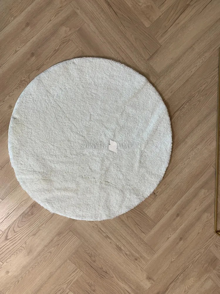 Vajpuha kerek shaggy sebano Fehér (white) 67x67