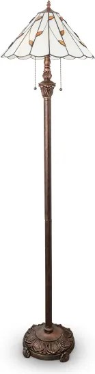 Brilagi - Tiffany vitrázs állólámpa FOLIA 2xE27/60W/230V
