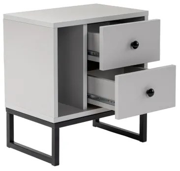 Éjjeliszekrény GLIMMER 50x45,2 cm szürke/fekete