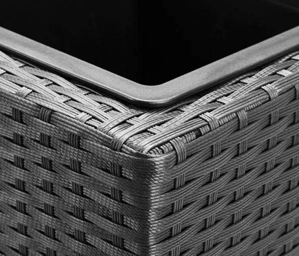 Casaria® Virágtartó - 4 darabos - 95x27x60 cm - fekete