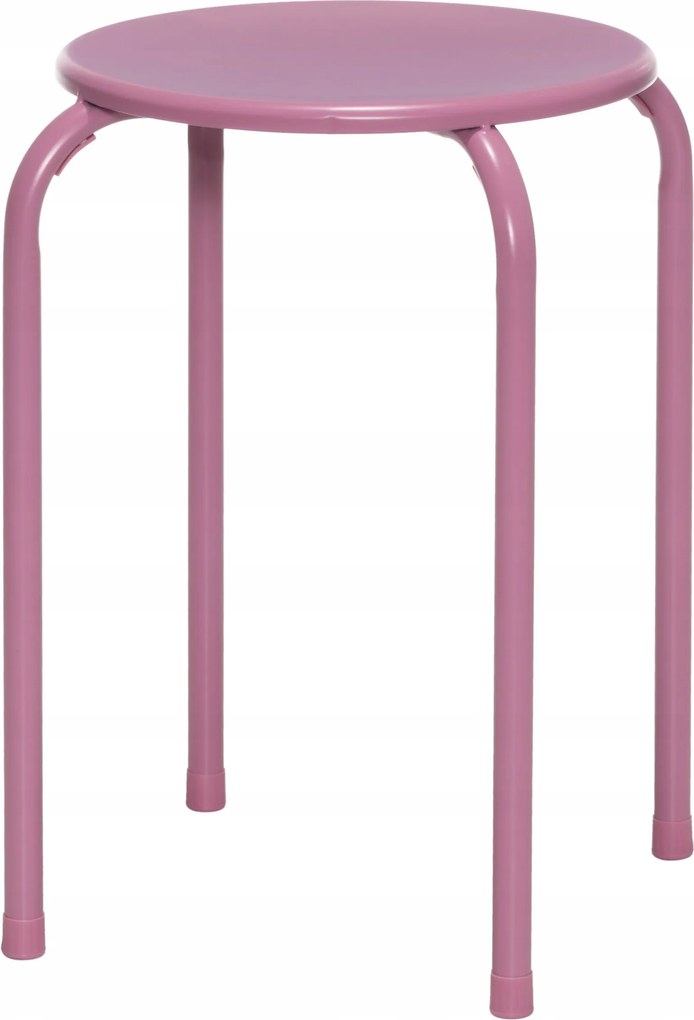 Fém Zsámoly Rózsaszín Kerek Minimalista 30 X 44 CM Konyha Nappaliba