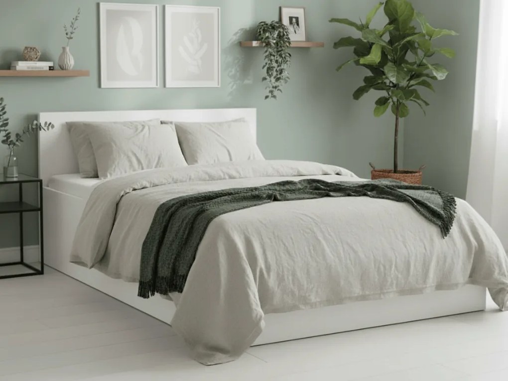 SOFIA ágy 180 x 200 cm, fehér Ágyrács: Léces ágyrács, Matrac: Coco Maxi 20 cm matrac