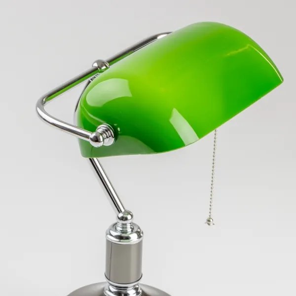 Brilagi - Asztali lámpa BANK OFFICE 1xE27/60W/230V fekete/ezüst/zöld