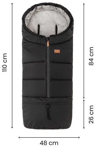 PETITE&MARS - 3 az 1-ben JIBOT babakocsi bundazsák, világosszürke