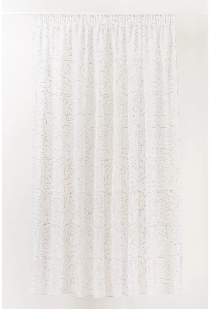 Fehér-szürke fényáteresztő függöny 140x245 cm Amanda – Mendola Fabrics