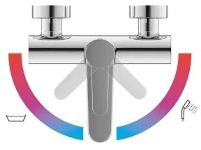 Ravak X070115 - PURI kád csaptelep, fényes króm