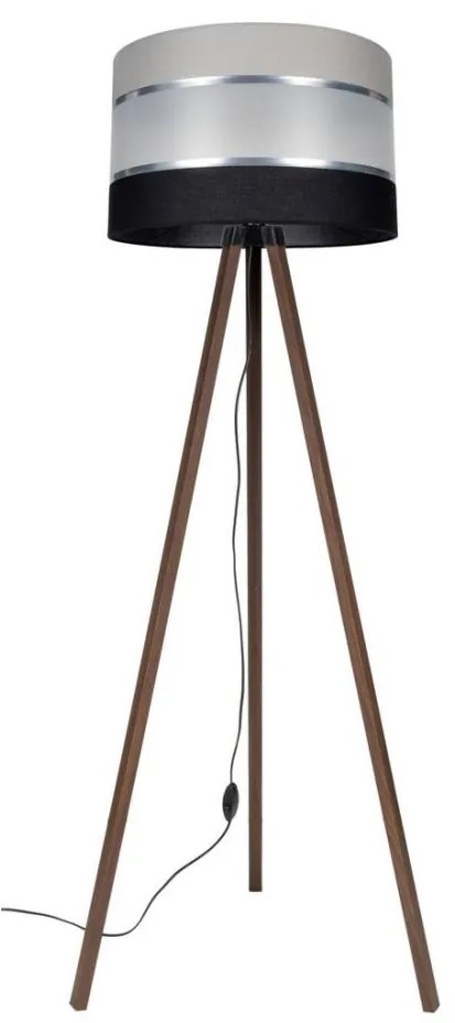 Állólámpa CORAL 1xE27/60W/230V barna/fekete/szürke/krom