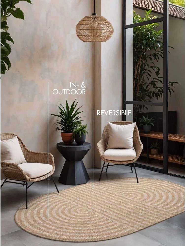 Krémszínű-natúr színű kültéri-beltéri szőnyeg 160x230 cm Haringey Woodfield – Ted Baker