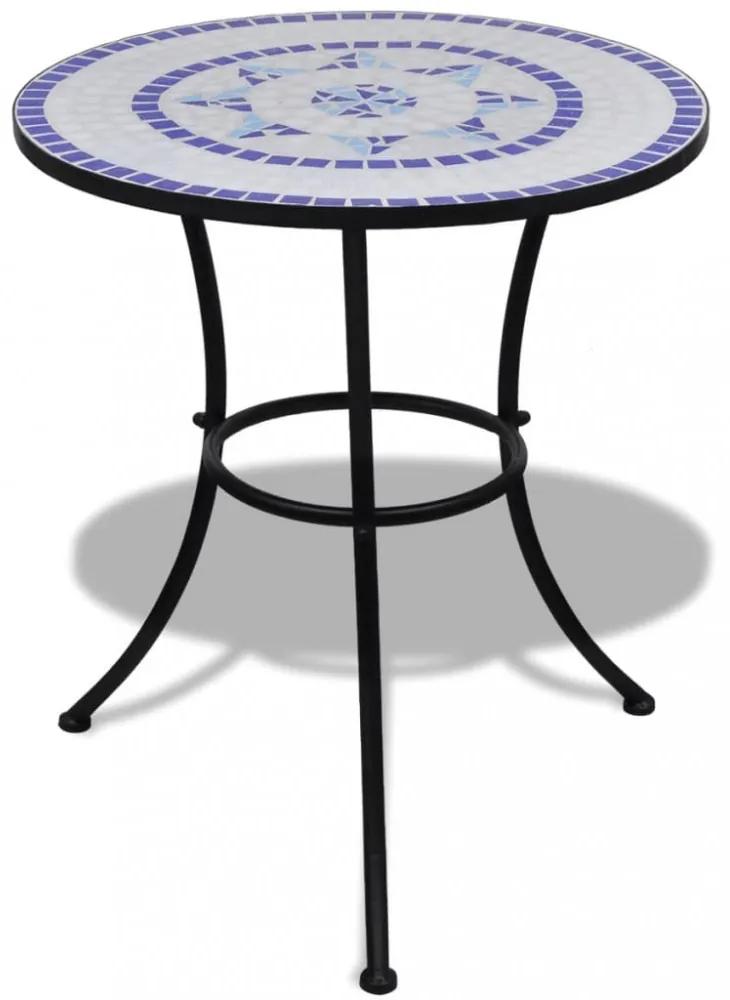 Mozaik asztal 60 cm kék / piros