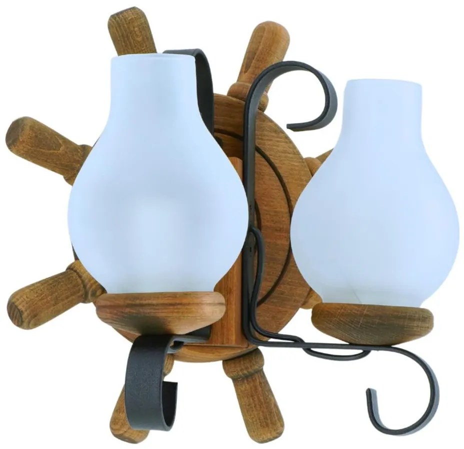 Fali lámpa TIMONA 2xE14/40W/230V bükkfa