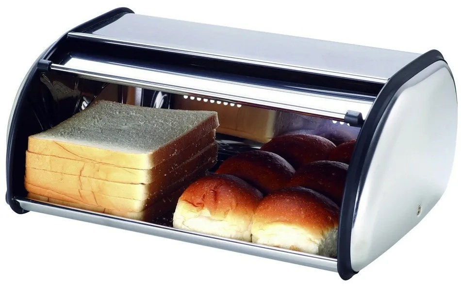 Rozsdamentes acél kenyértartó  43 x 27 cm