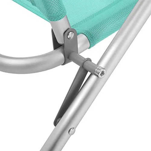 SONGMICS hordozható strandszék, összecsukható kültéri szék, zöld