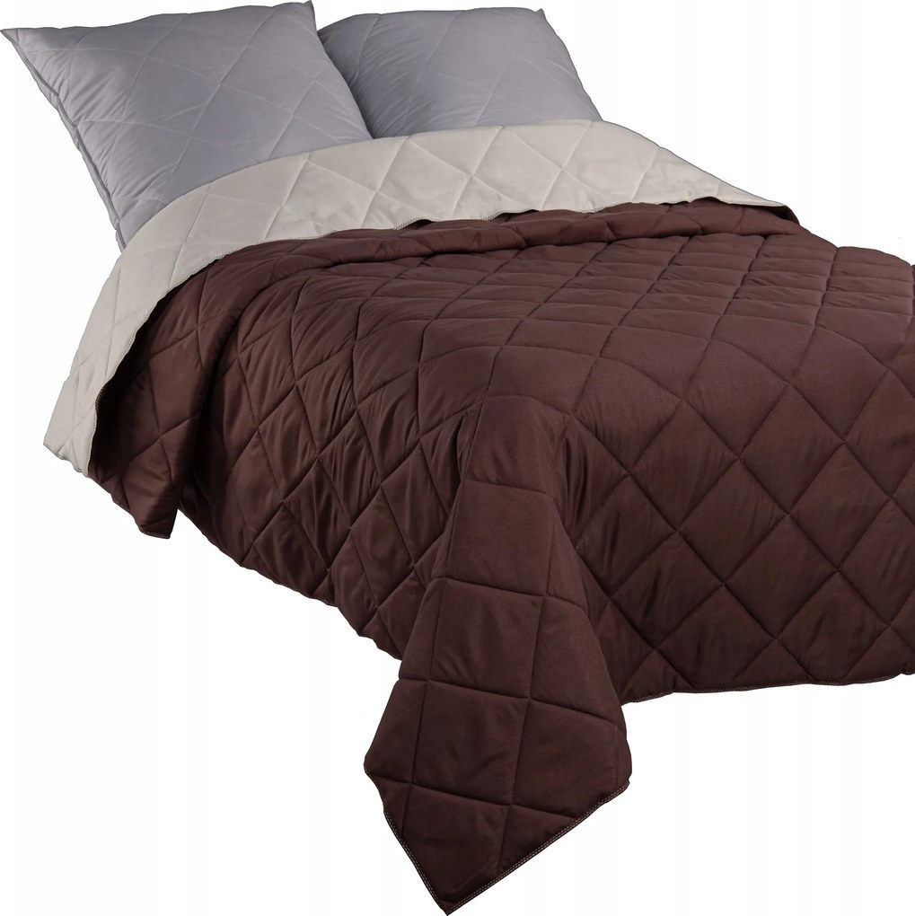 Ágytakaró 220x260 Steppelt Kétoldalas Kapa pléd Bronz ekrü