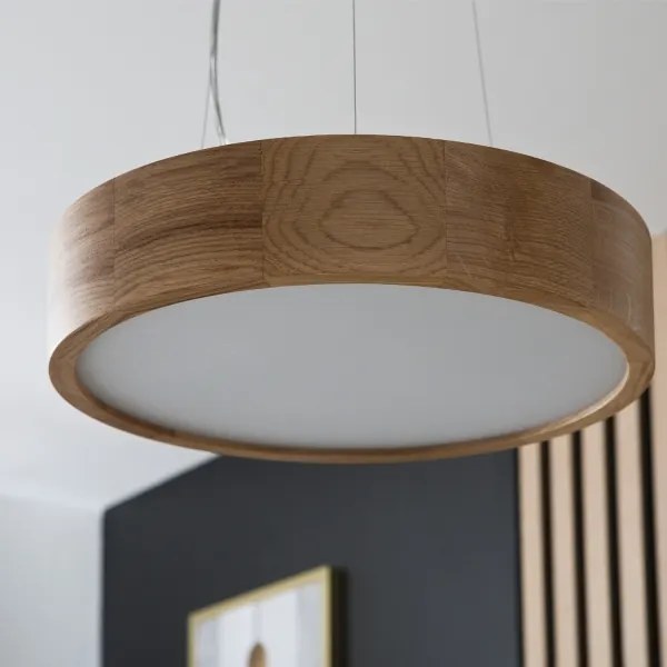 Brilagi - LED csillár kábelen CARVALHO 2xE27/15W/230V tölgy, átmérő 37 cm