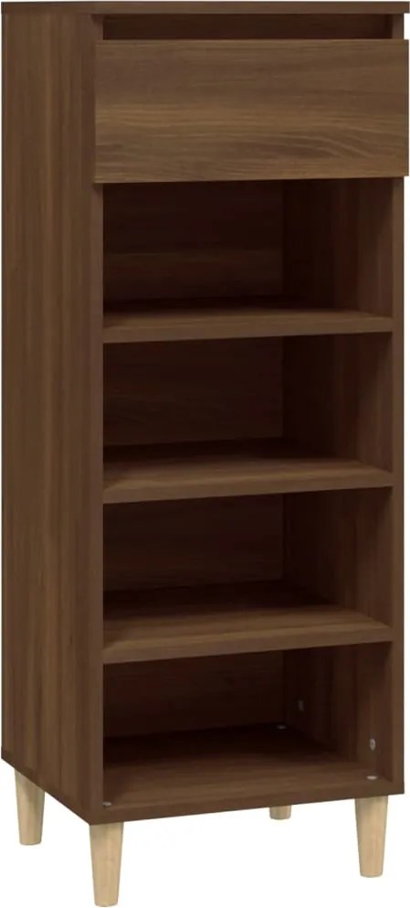 vidaXL barna tölgyszínű szerelt fa cipősszekrény 40x36x105 cm