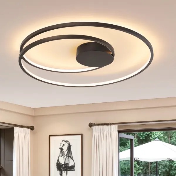 Brilagi - LED dimmelhető mennyezeti lámpa TWISTER LED/105W/230V átm. 100 cm fekete + távirányító