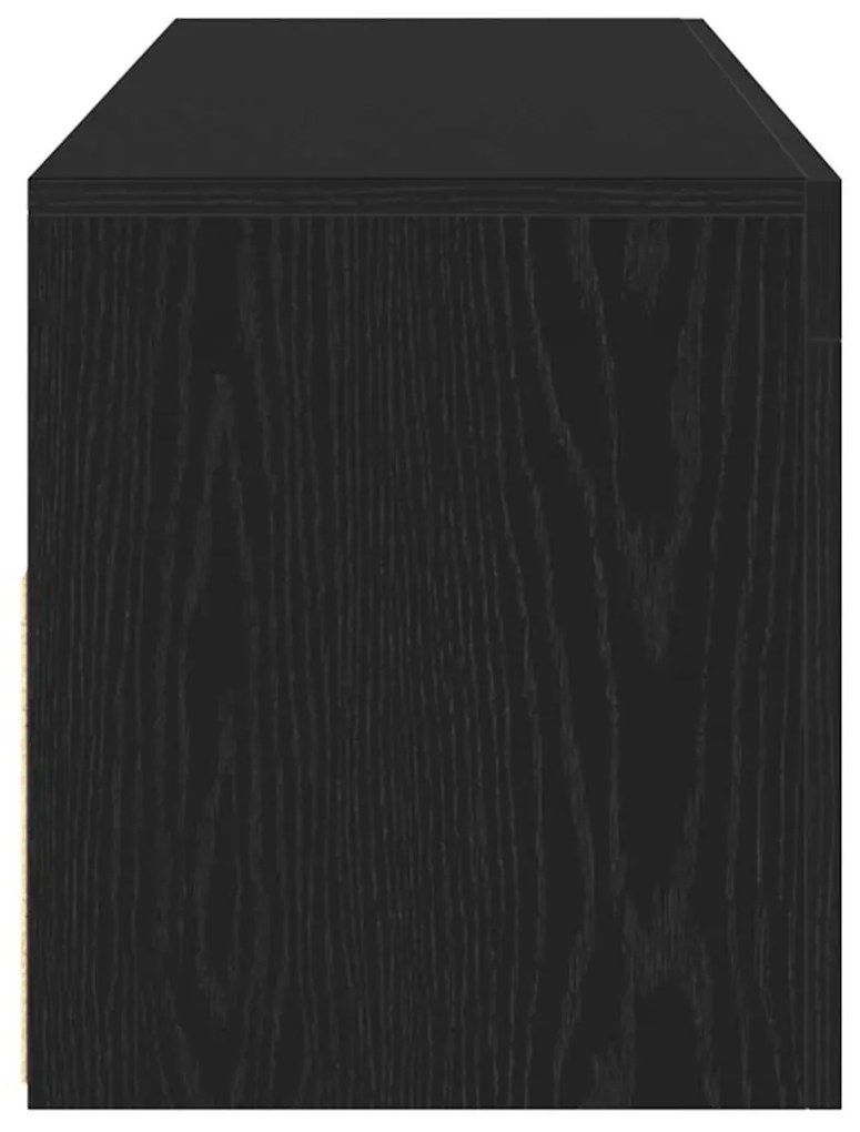 fekete tölgy szerelt fa TV-szekrény LED-ekkel 120x35x40 cm