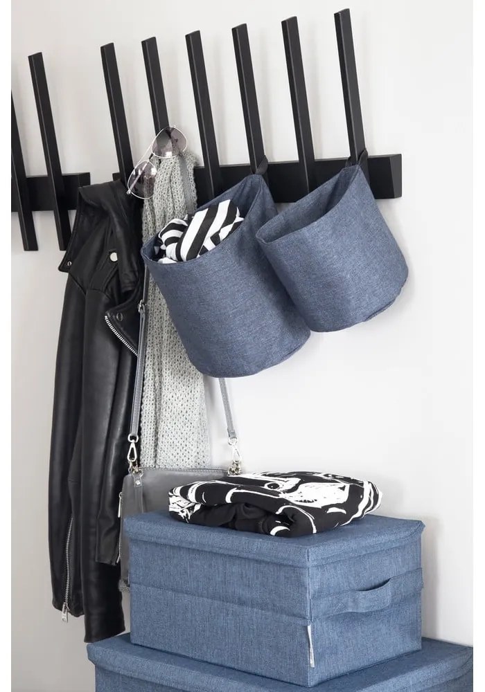 Kék fedeles textil tárolódoboz 35x26x19 cm Soft Storage – Bigso