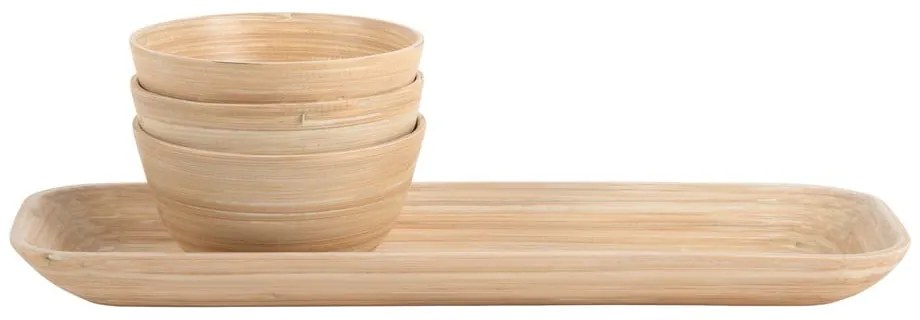 Natúr színű bambusz szervírozó készlet Puro – PT LIVING
