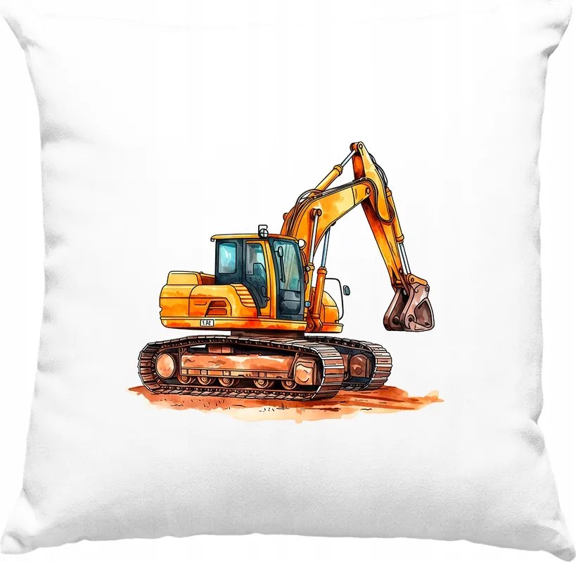 Kotrógép párna építőipari járművek fehér