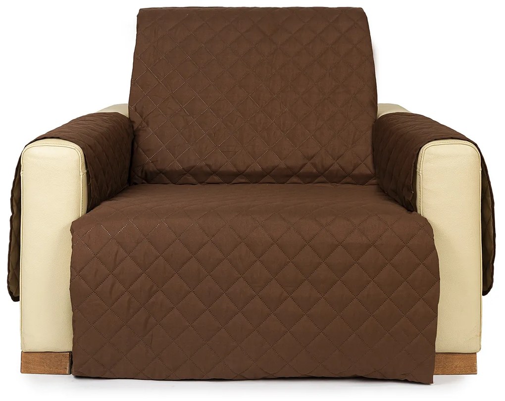 4Home Doubleface fotelhuzat, barna/bézs, 60 x 220 cm