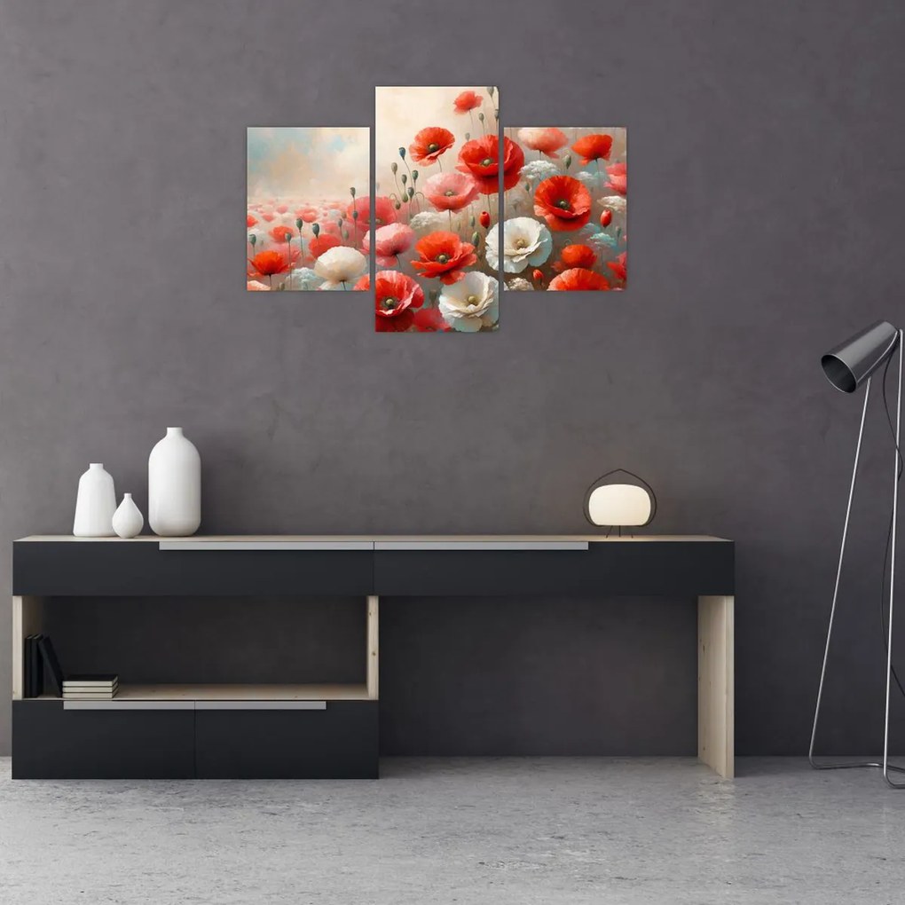 Kép - Pipacsok festménye (90x60 cm)